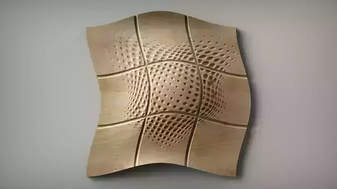 Seamless Modern Wall Panel 3D STL Model