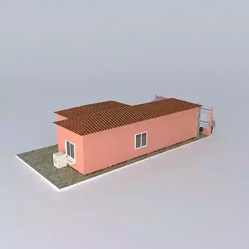 Colourful house with roof