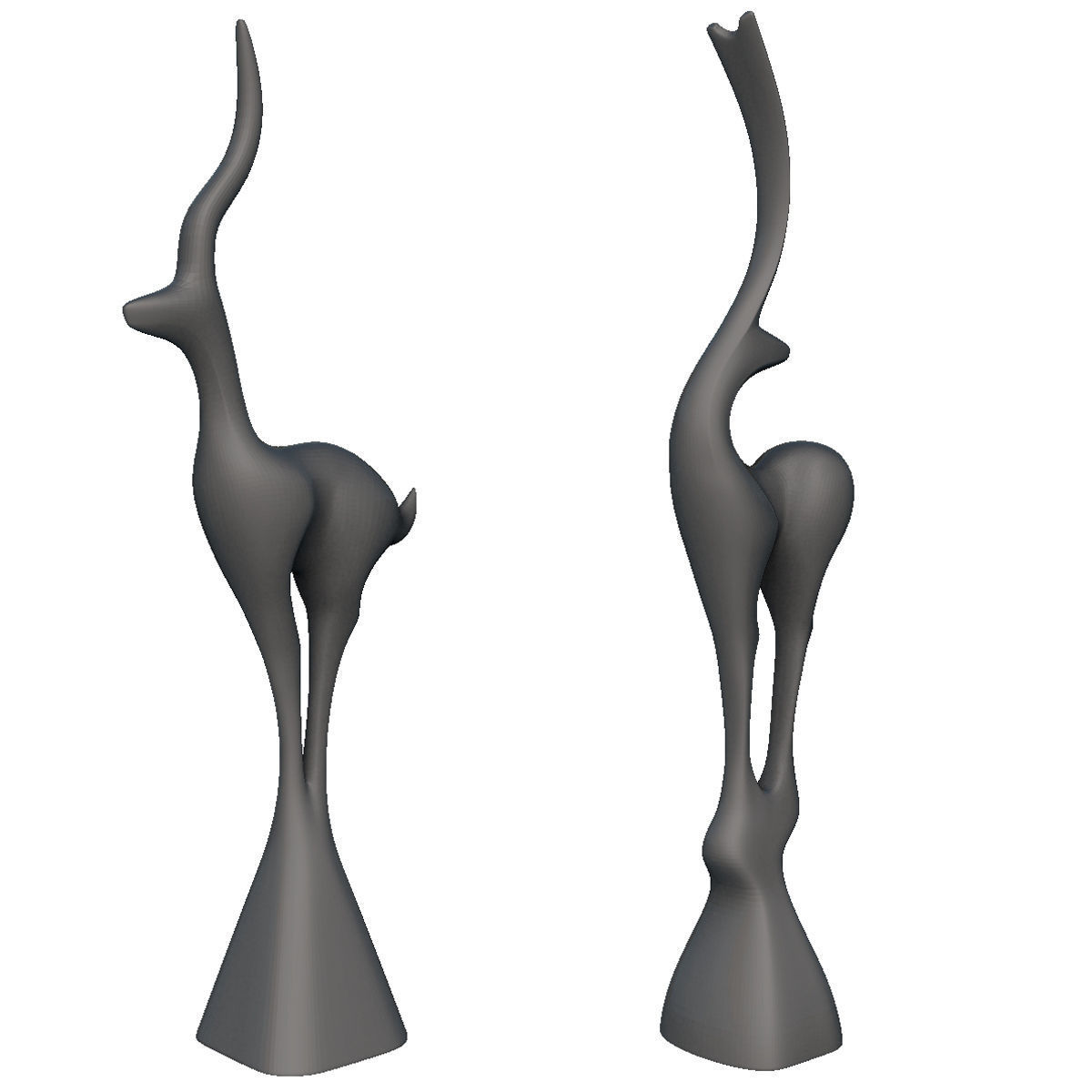 Deer Standing Deco 3D print model_4