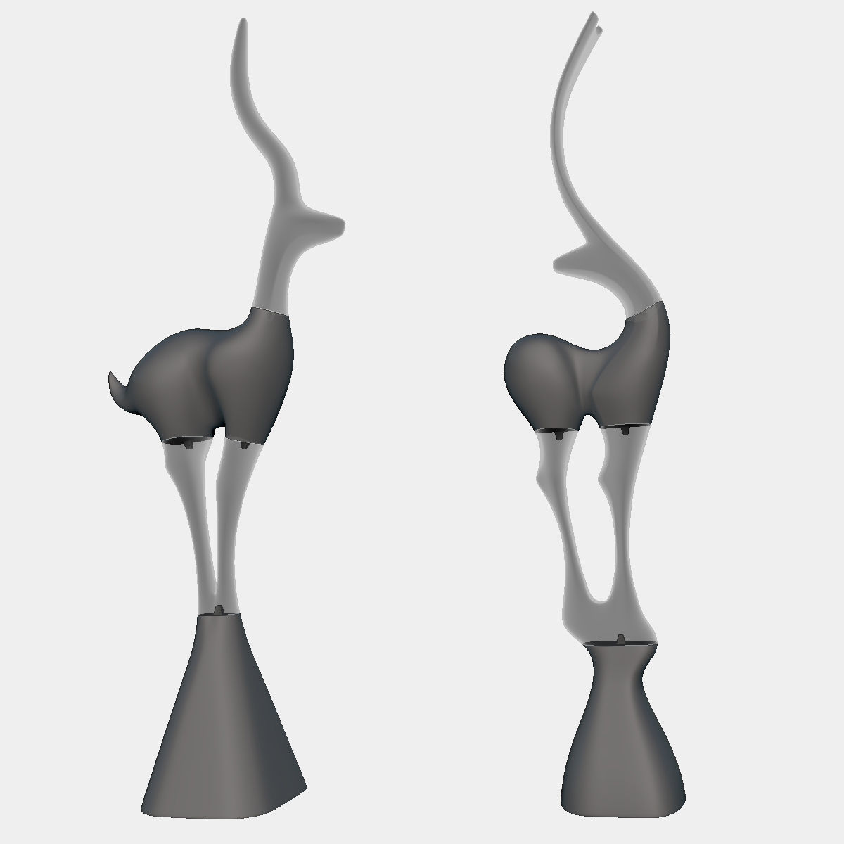 Deer Standing Deco 3D print model_12