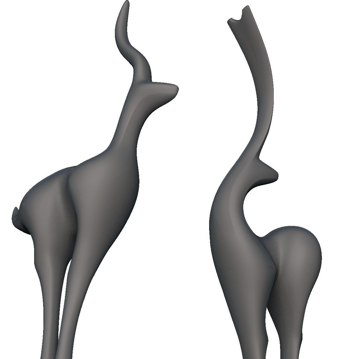 Deer Standing Deco 3D print model_6
