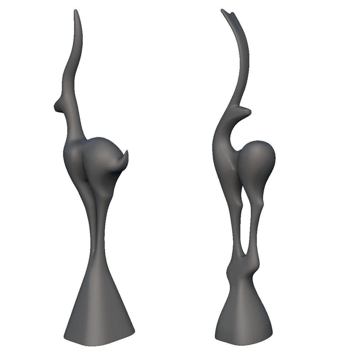 Deer Standing Deco 3D print model_3