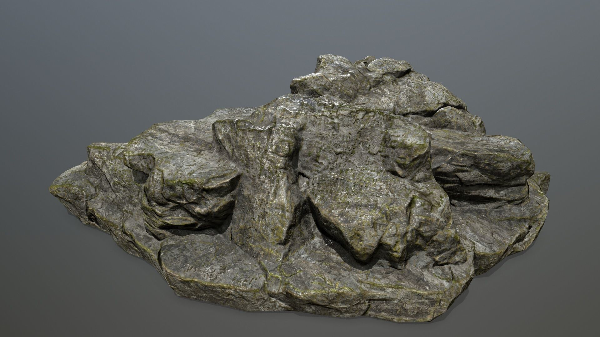 Rock 7 Low-poly 3D model_9