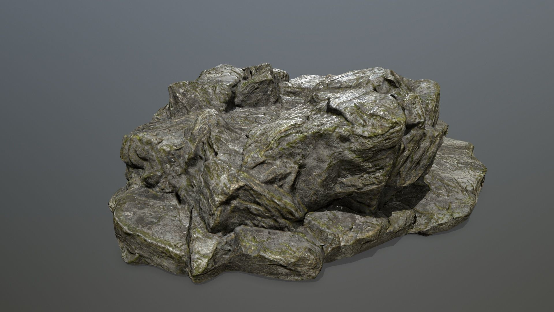 Rock 7 Low-poly 3D model_5