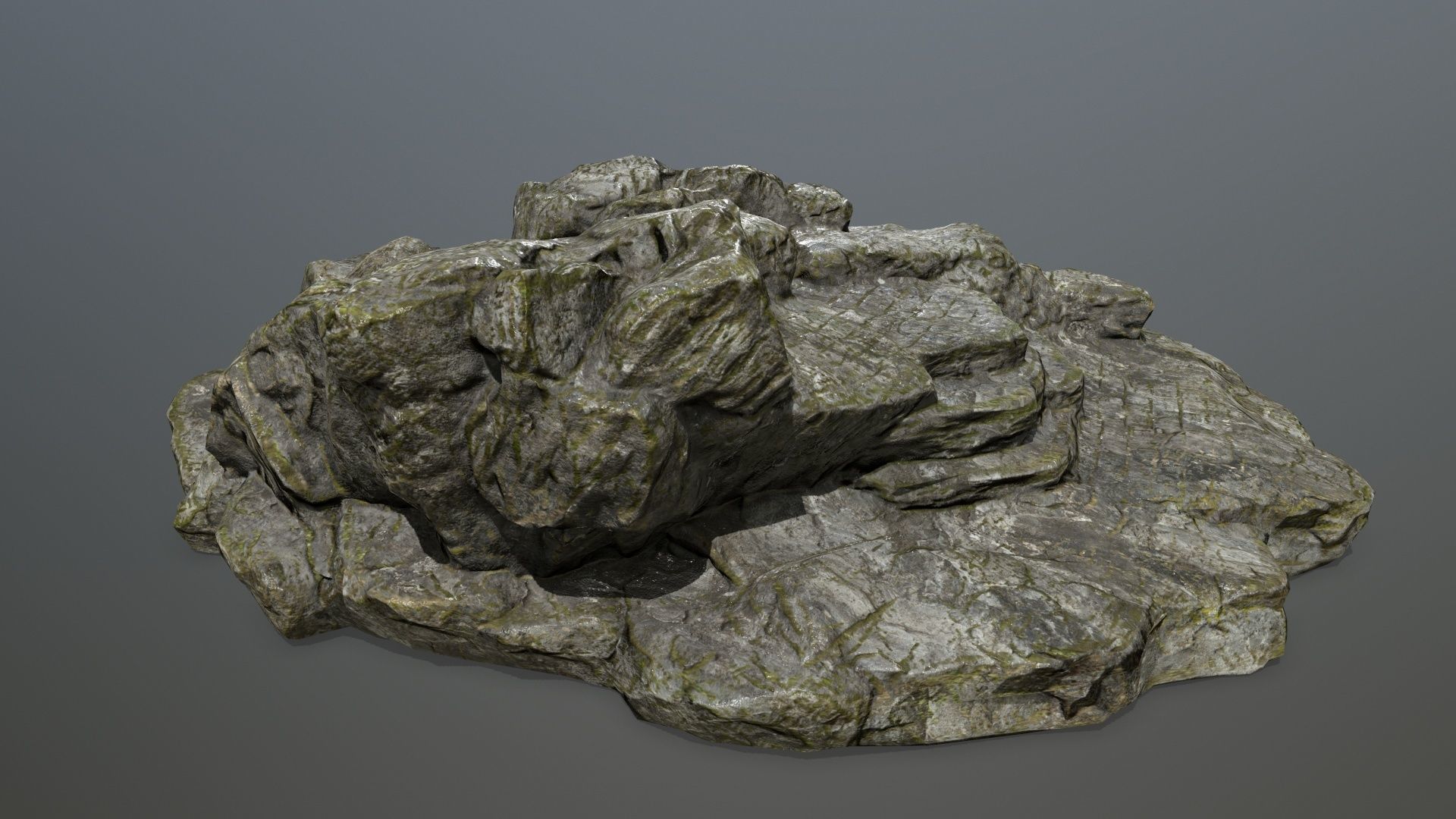 Rock 7 Low-poly 3D model_3