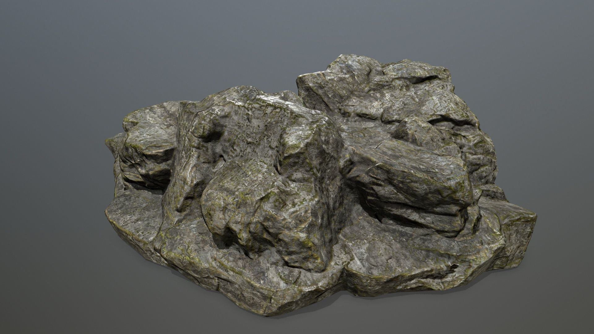 Rock 7 Low-poly 3D model_8