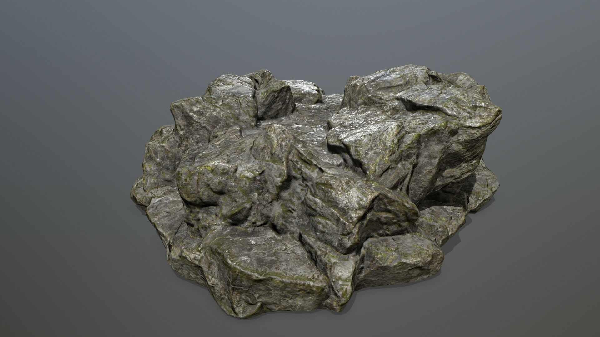Rock 7 Low-poly 3D model_6