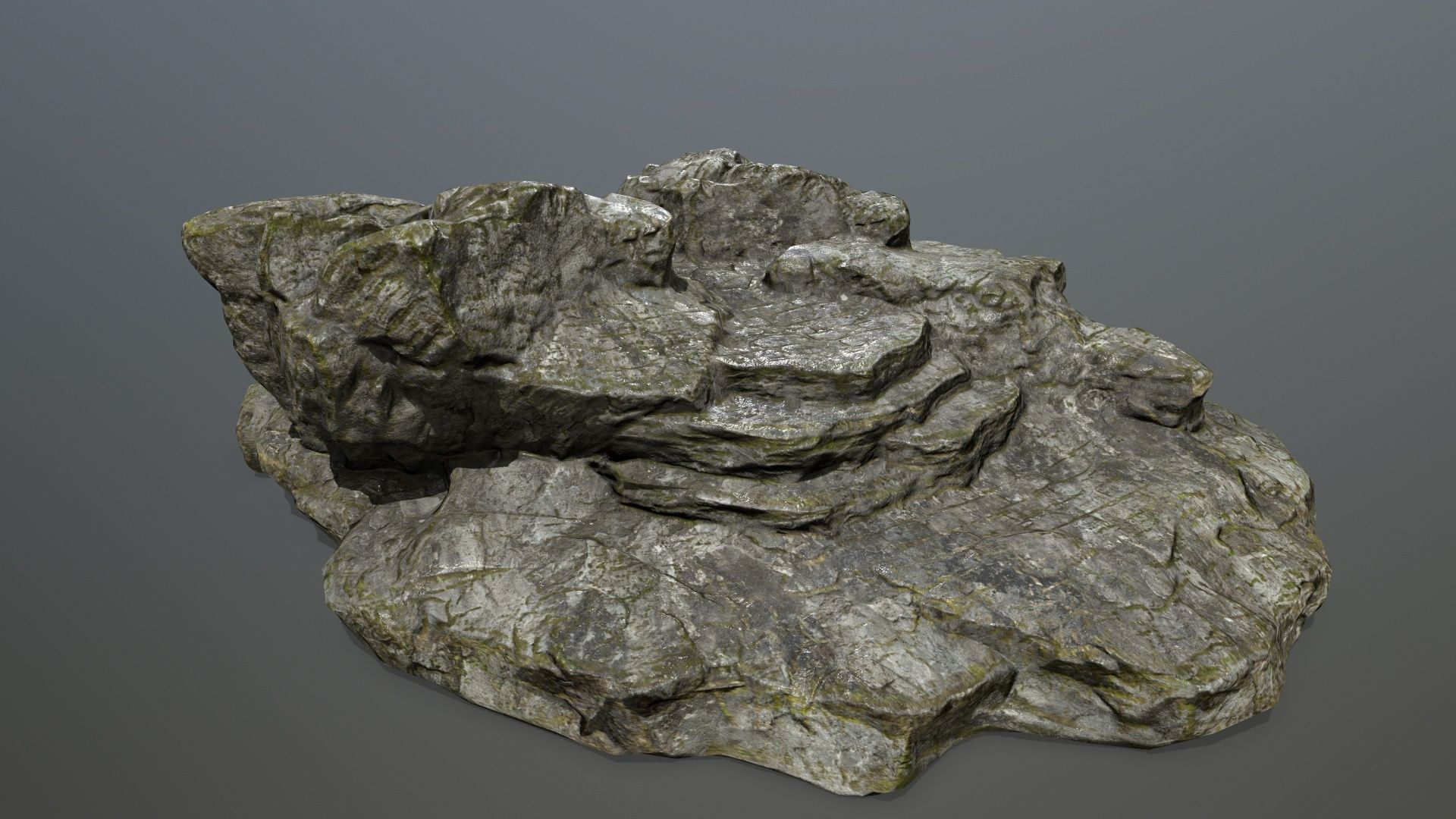 Rock 7 Low-poly 3D model_1