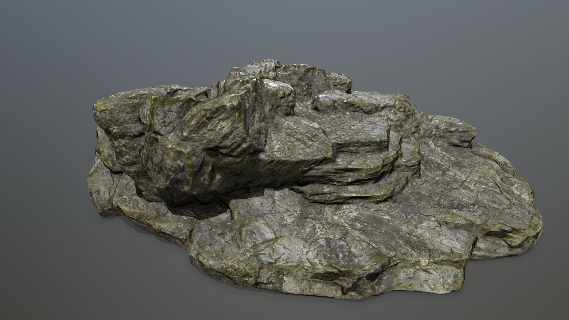 Rock 7 Low-poly 3D model_2