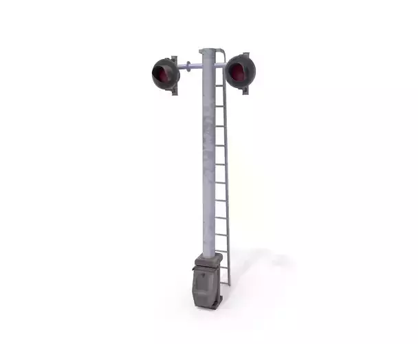 Rail Crossing Traffic Light Weathered 6