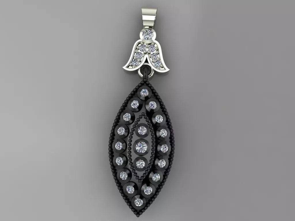 GC GOLD H010- oval Diamond Gold necklace 3D print model