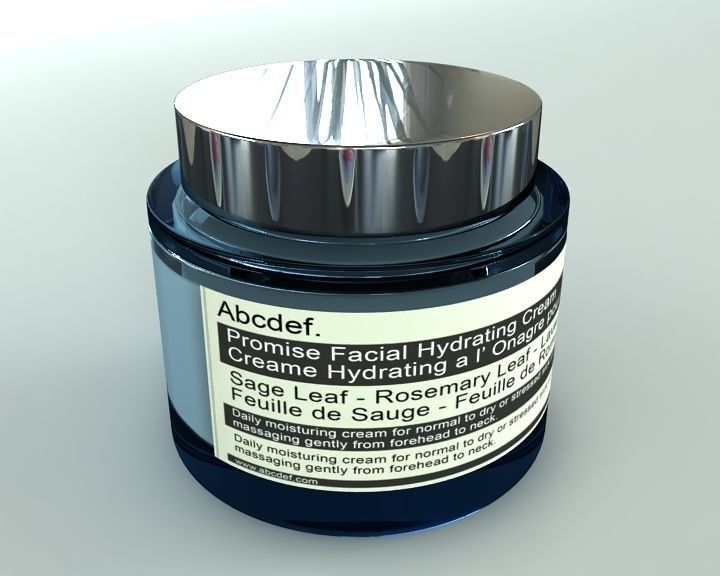 Lotion Small Jar 3D model_3