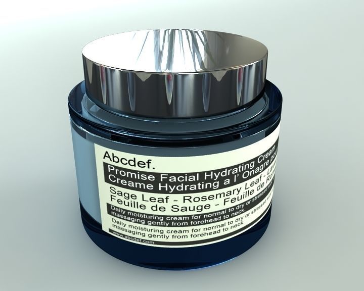 Lotion Small Jar 3D model_4