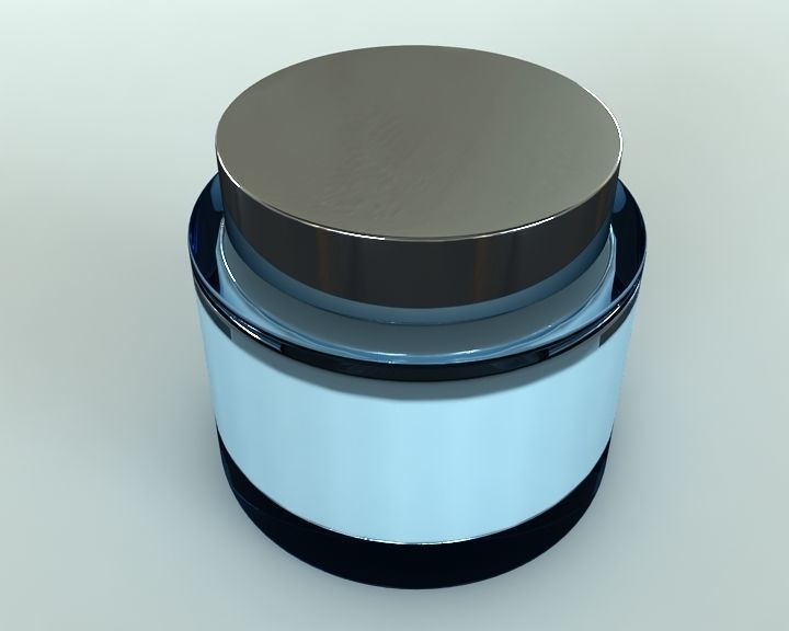 Lotion Small Jar 3D model_2