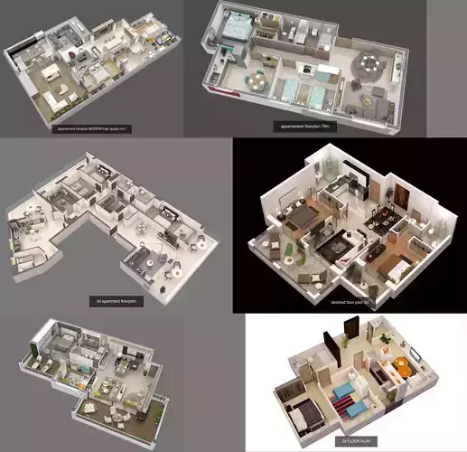 3d floor plans collection 