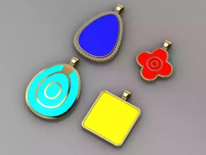 GC GOLD H015- Diamond NECKLACE 3D model