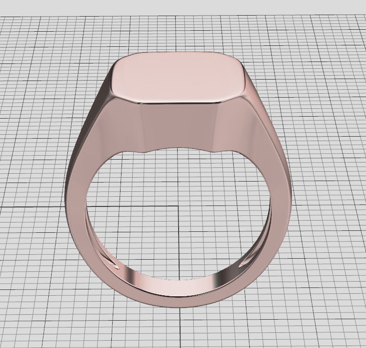 Engravable Emerald form Signet ring 3dmodel 3D print model_11