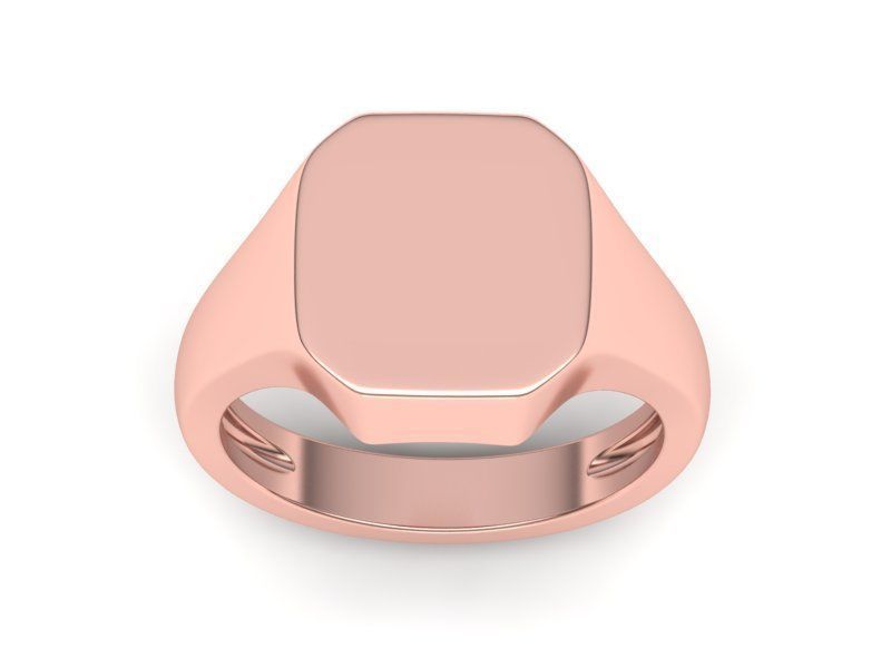 Engravable Emerald form Signet ring 3dmodel 3D print model_5