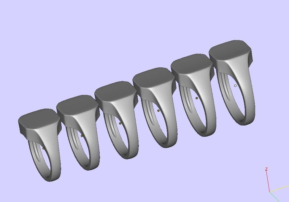 Engravable Emerald form Signet ring 3dmodel 3D print model_16