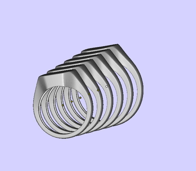 Engravable Emerald form Signet ring 3dmodel 3D print model_14