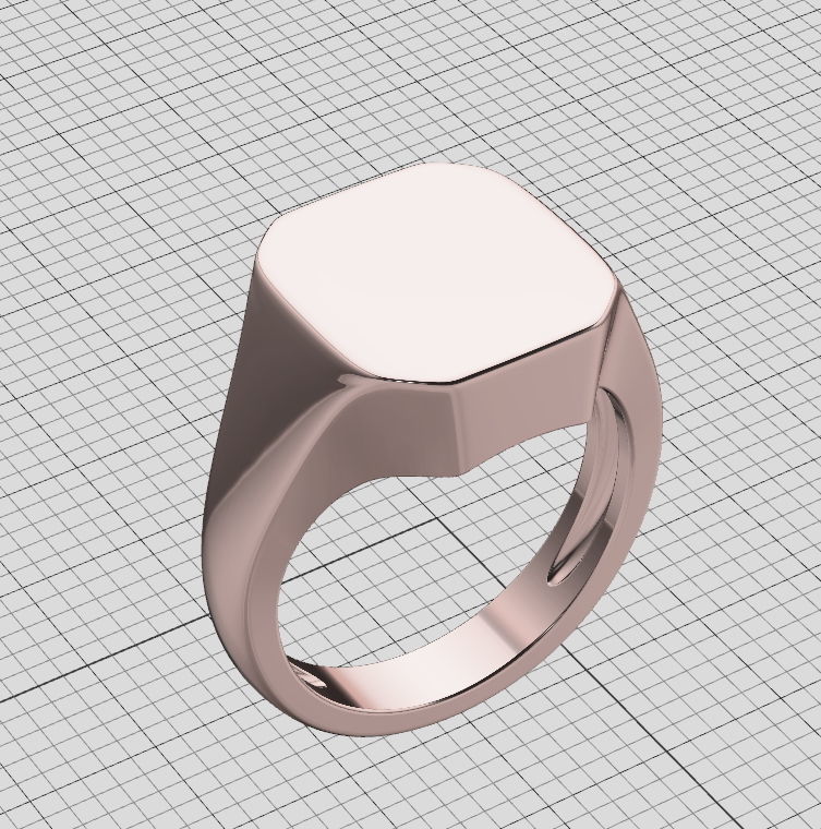 Engravable Emerald form Signet ring 3dmodel 3D print model_10