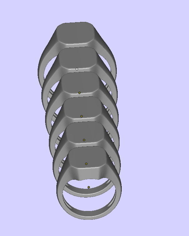 Engravable Emerald form Signet ring 3dmodel 3D print model_15