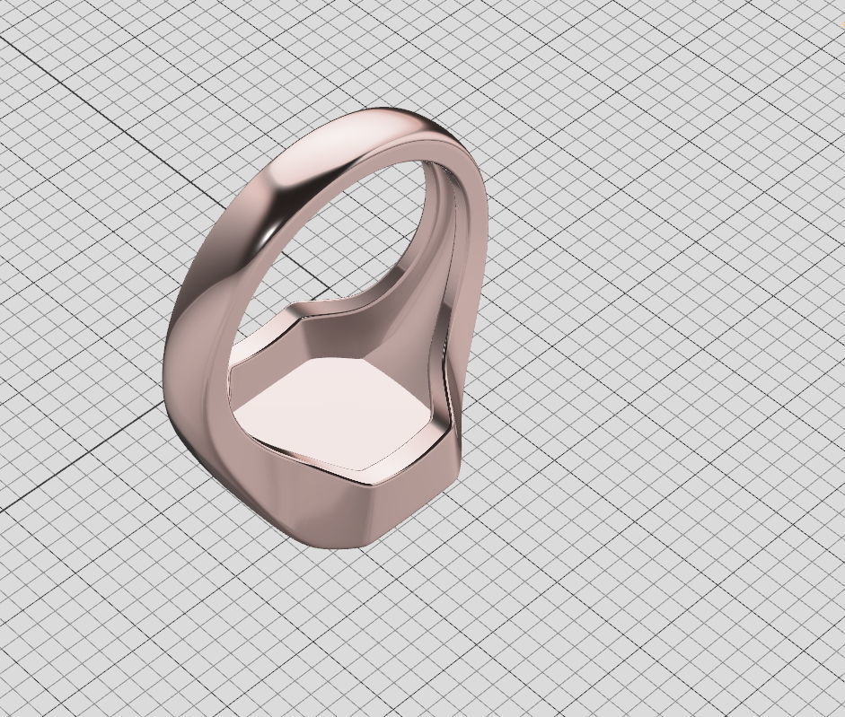 Engravable Emerald form Signet ring 3dmodel 3D print model_13