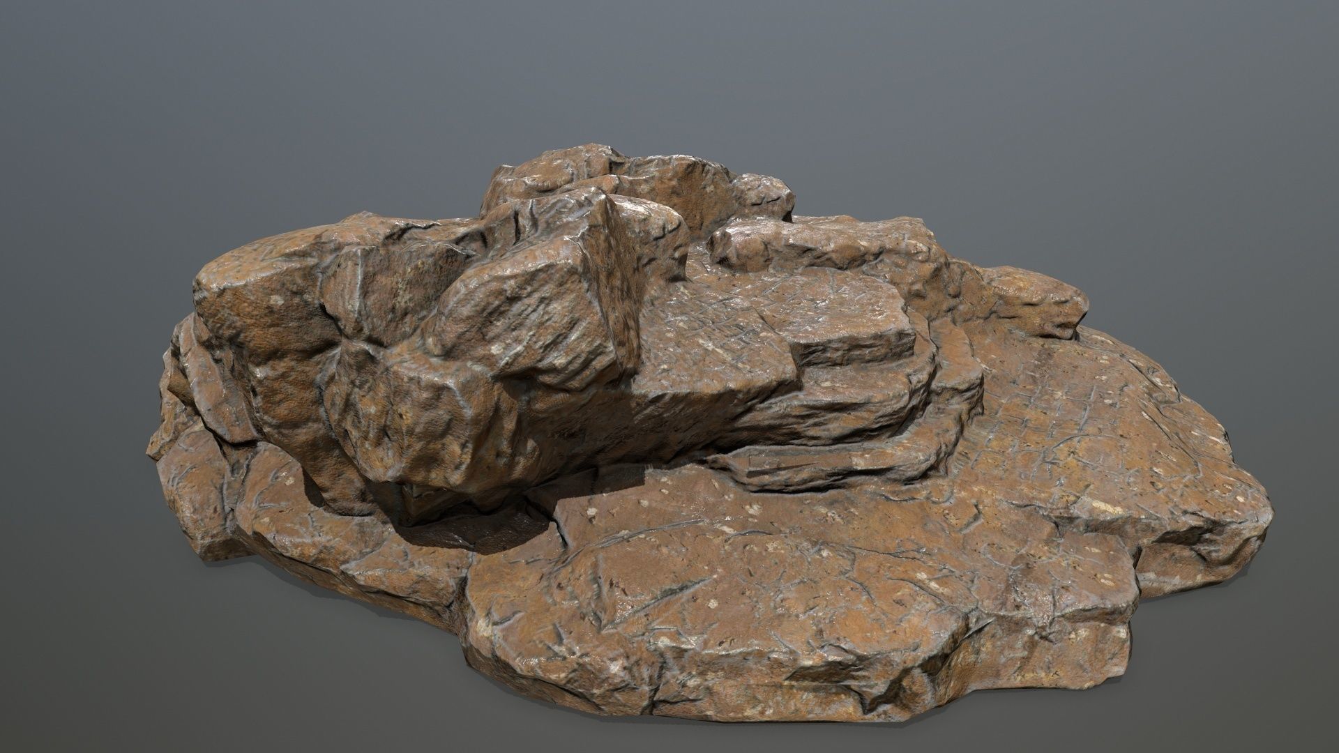 Rock 11 Low-poly 3D model_2