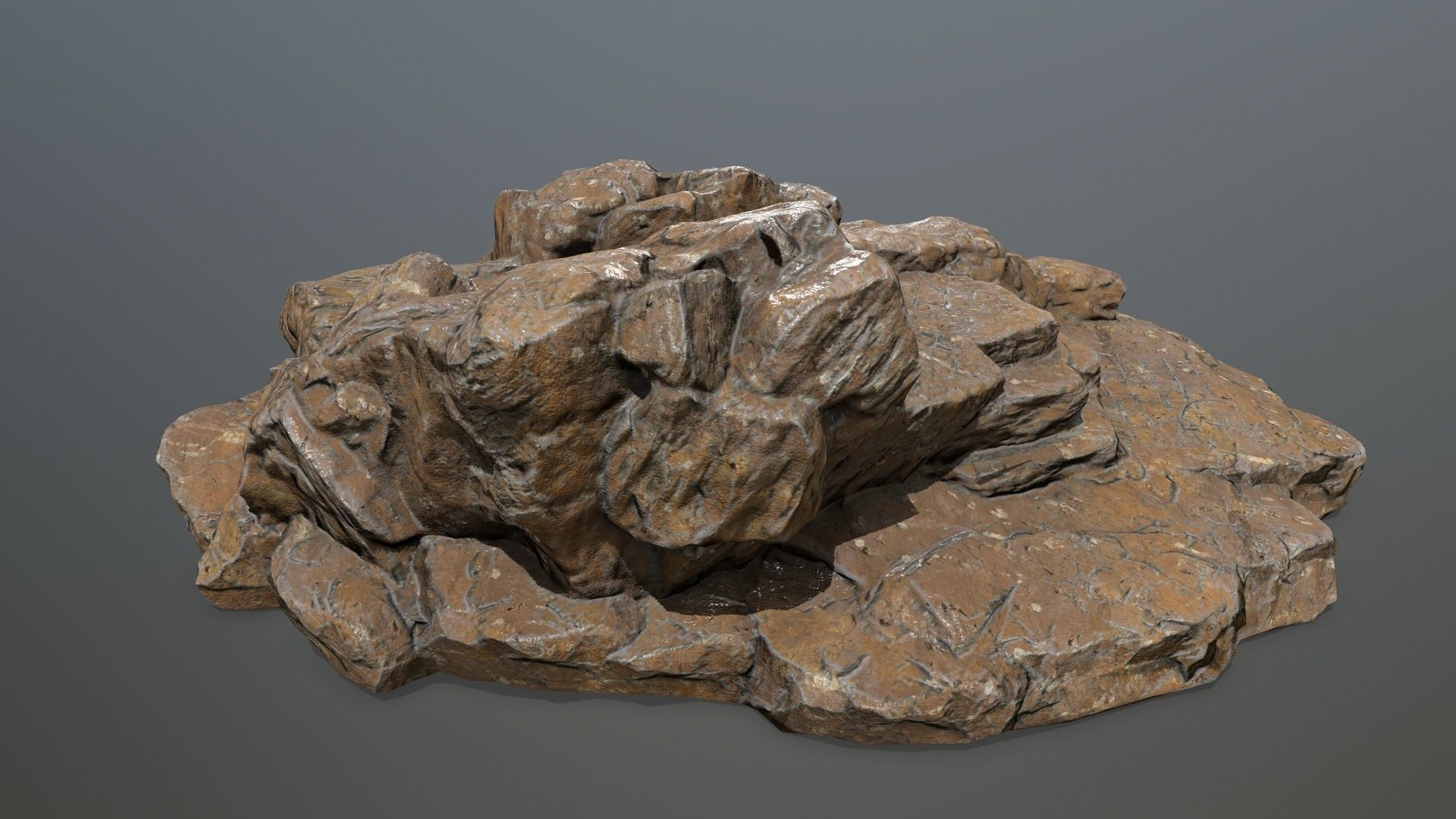 Rock 11 Low-poly 3D model_3
