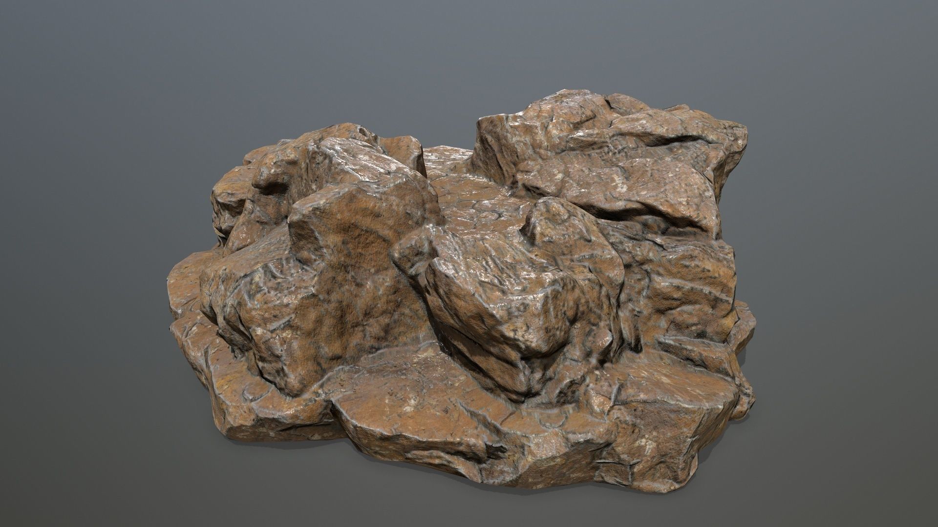 Rock 11 Low-poly 3D model_7