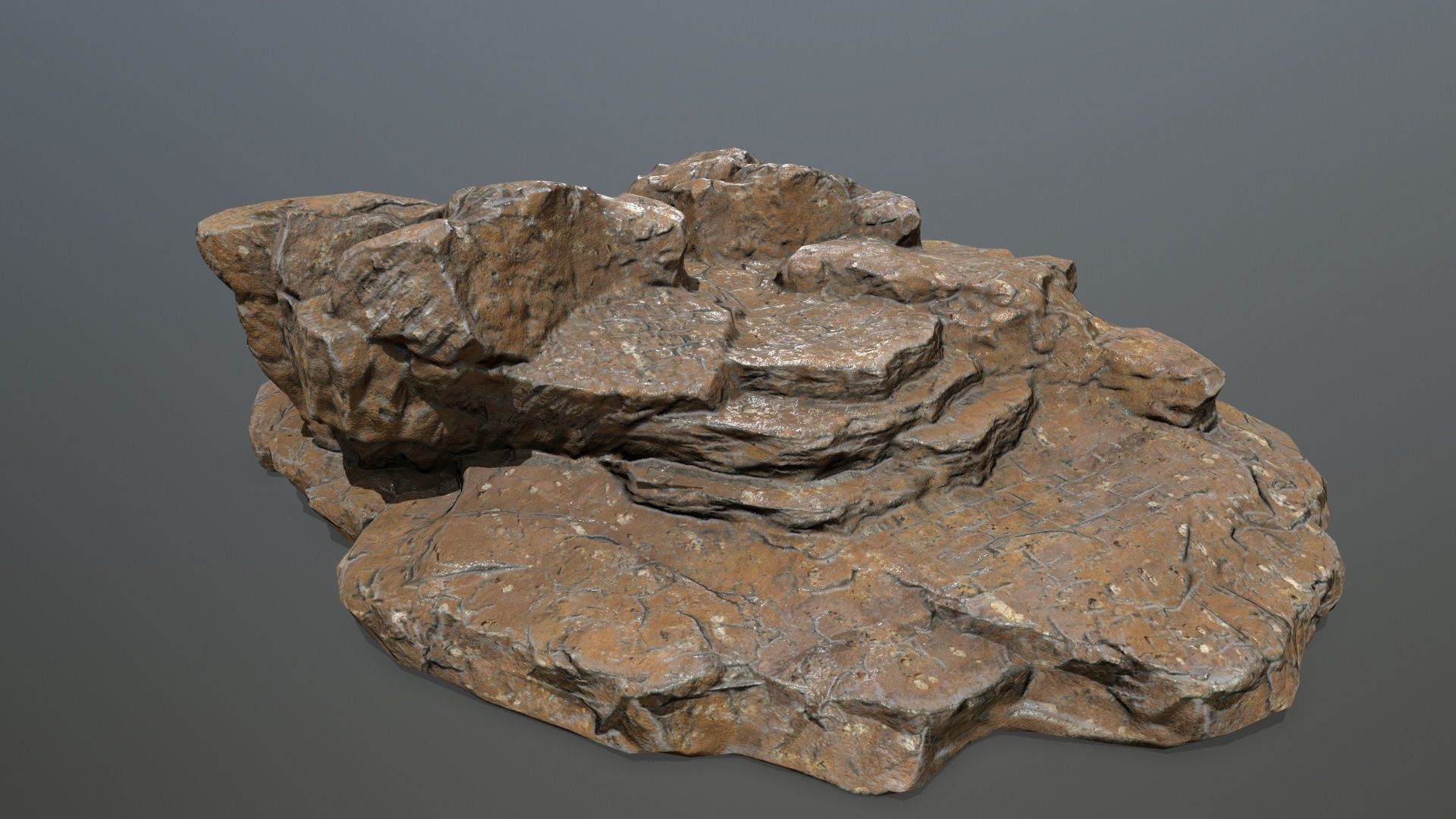 Rock 11 Low-poly 3D model_1