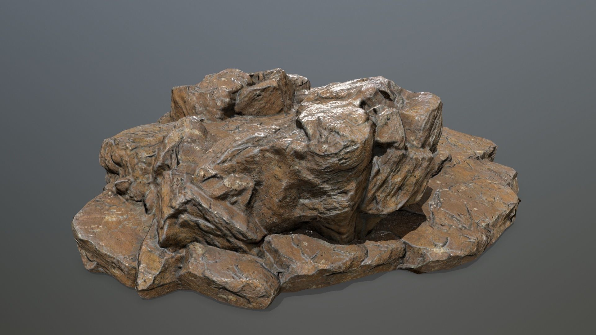 Rock 11 Low-poly 3D model_4