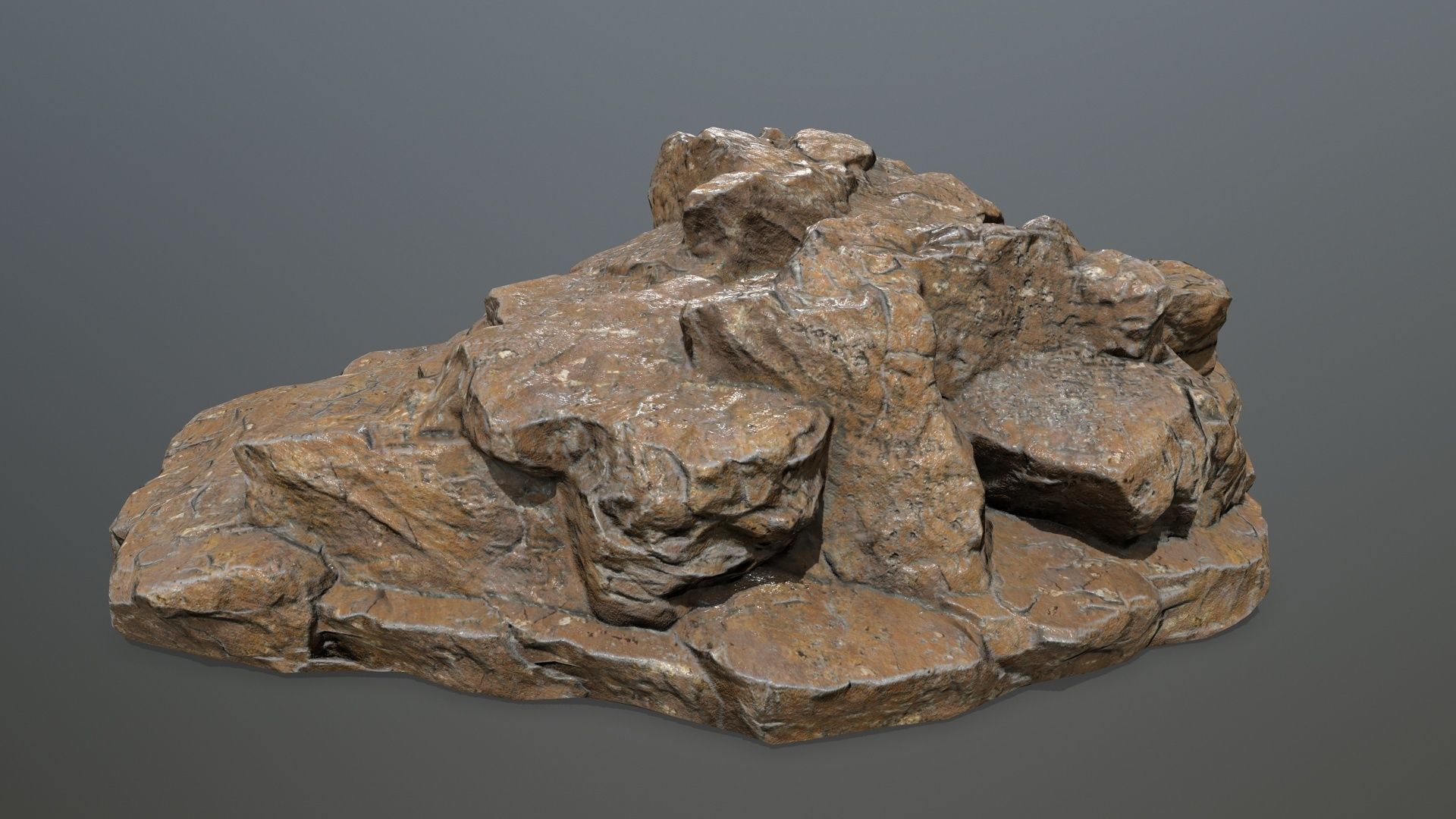 Rock 11 Low-poly 3D model_9