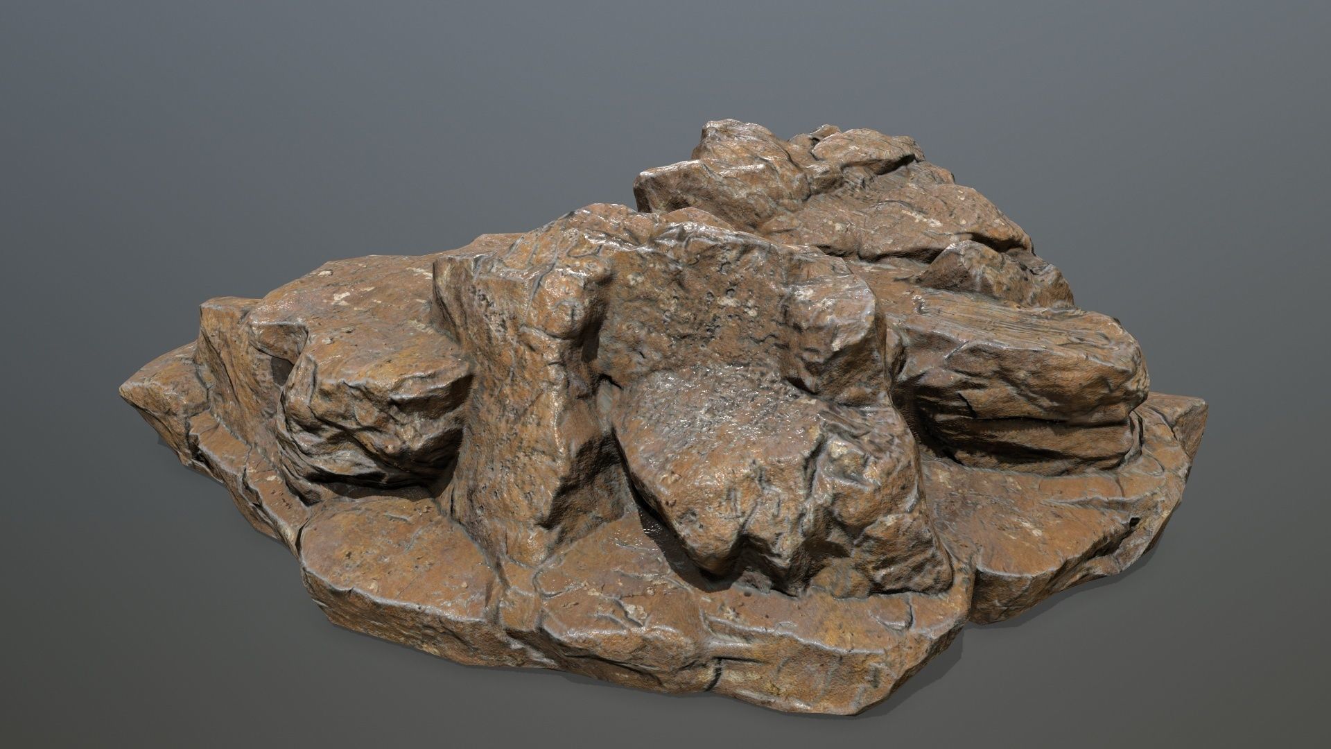 Rock 11 Low-poly 3D model_8