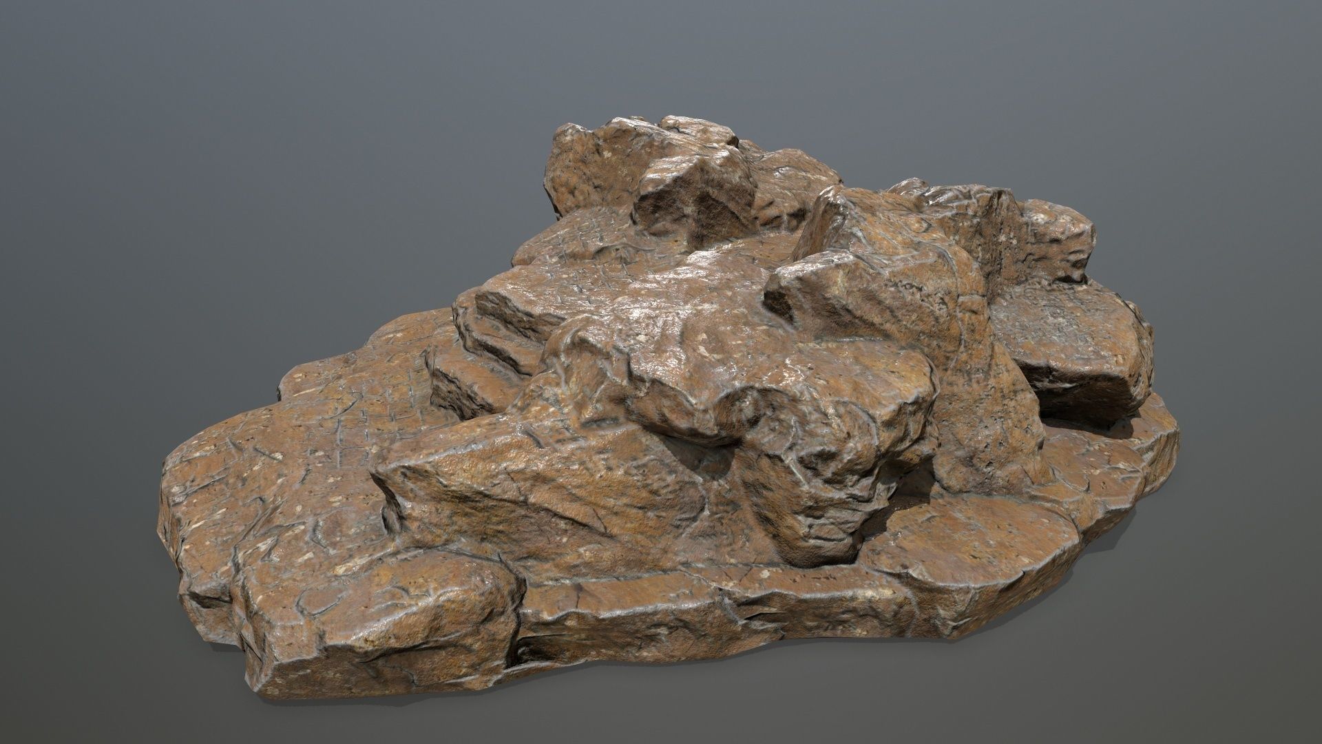 Rock 11 Low-poly 3D model_10
