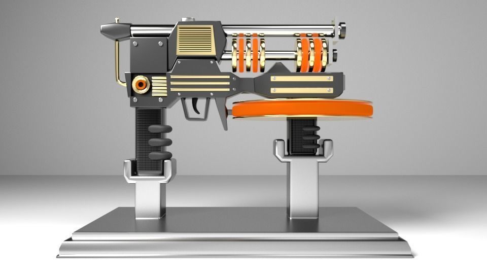 Sci-fi weapon Low-poly 3D model_2