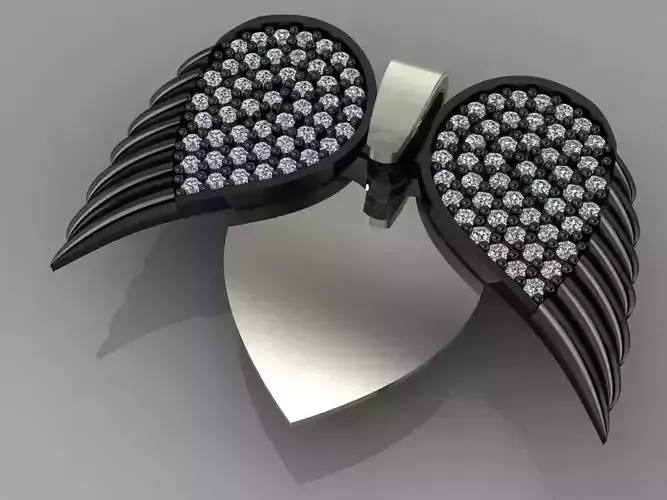   GC GOLD H026- Heart  Diamond Gold necklace