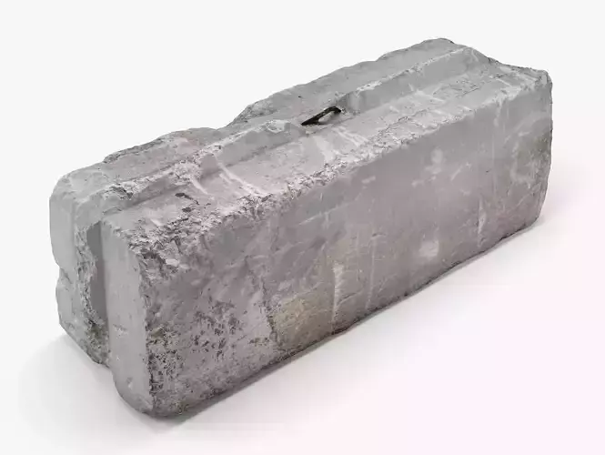 Concrete Block - 8K Scan Low-poly 3D model