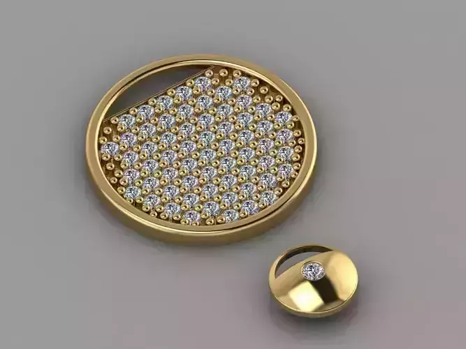 GC GOLD H028- Diamond NECKLACE