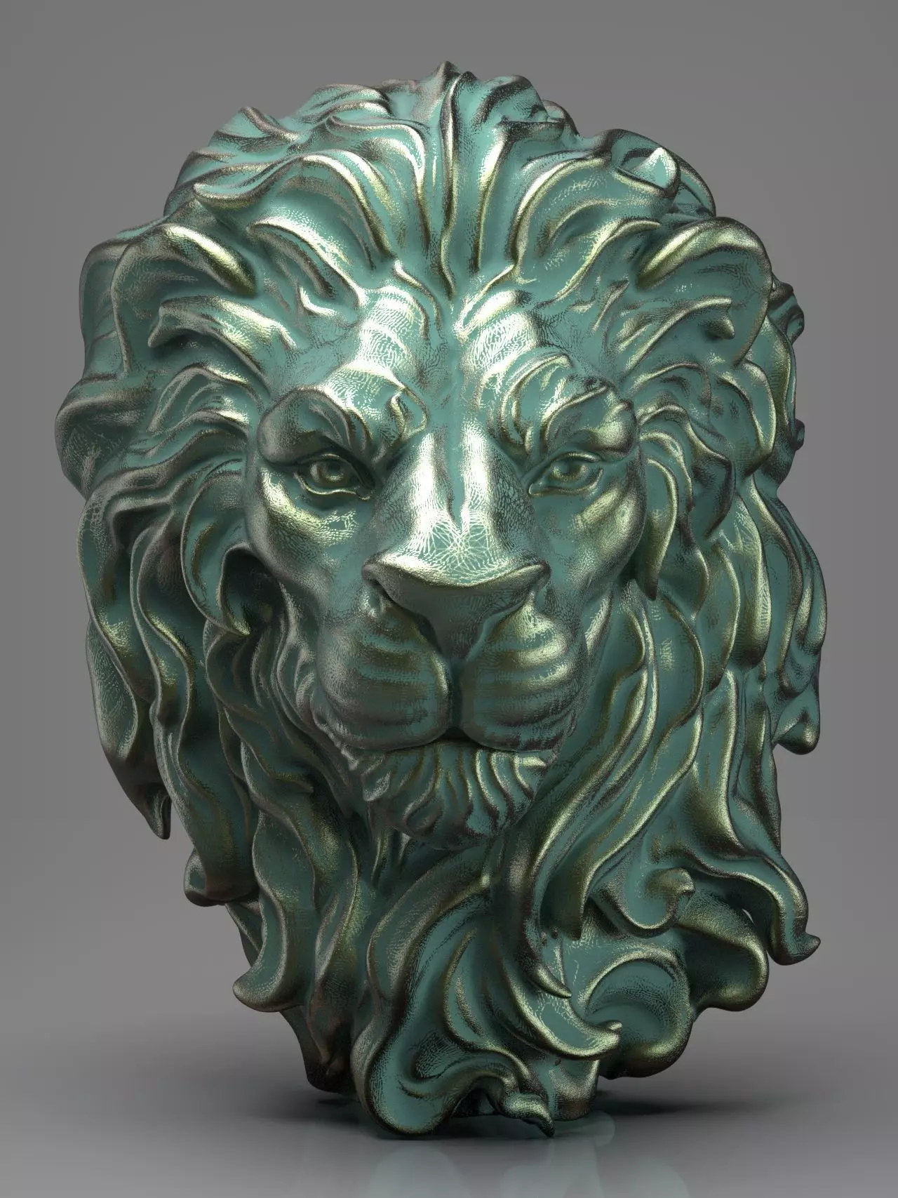 Lion Head 01 3D print model