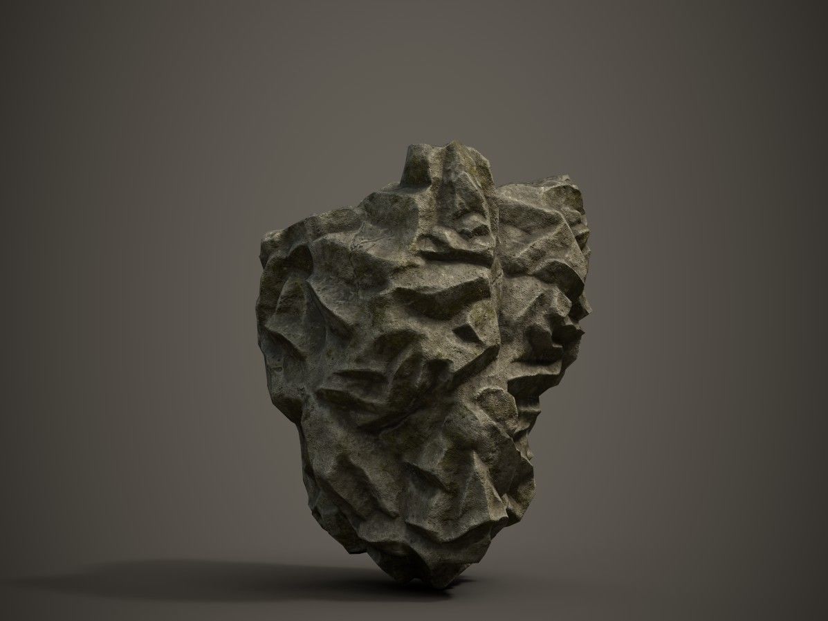 Rock Formation 2 Low-poly 3D model_2