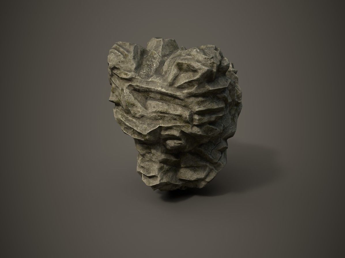 Rock Formation 2 Low-poly 3D model_1