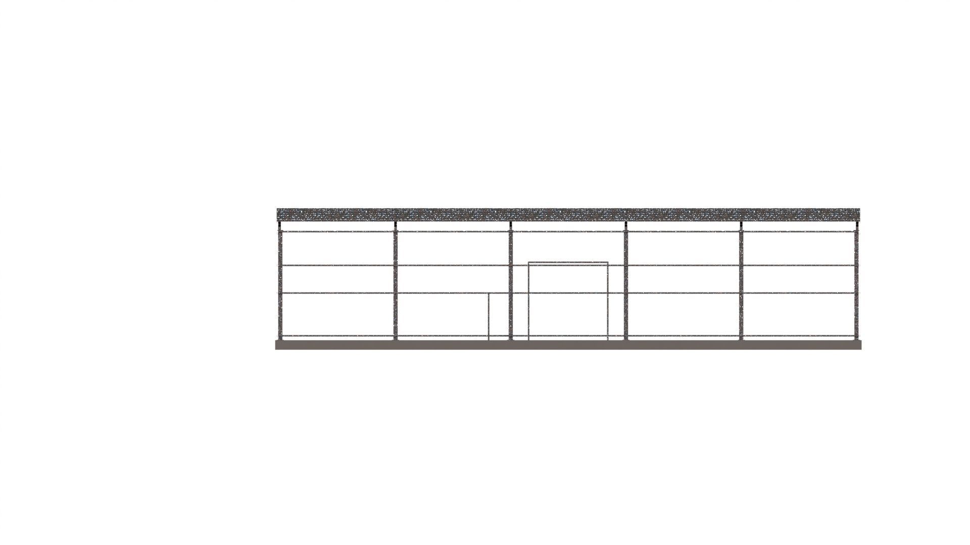 Hall 30x20x7m 3D model_1