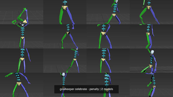 goalkeeper celebrate - penalty 3D Model Collection