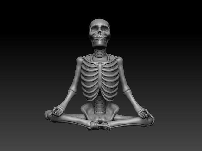 Meditating Yoga Skeleton 3D print model