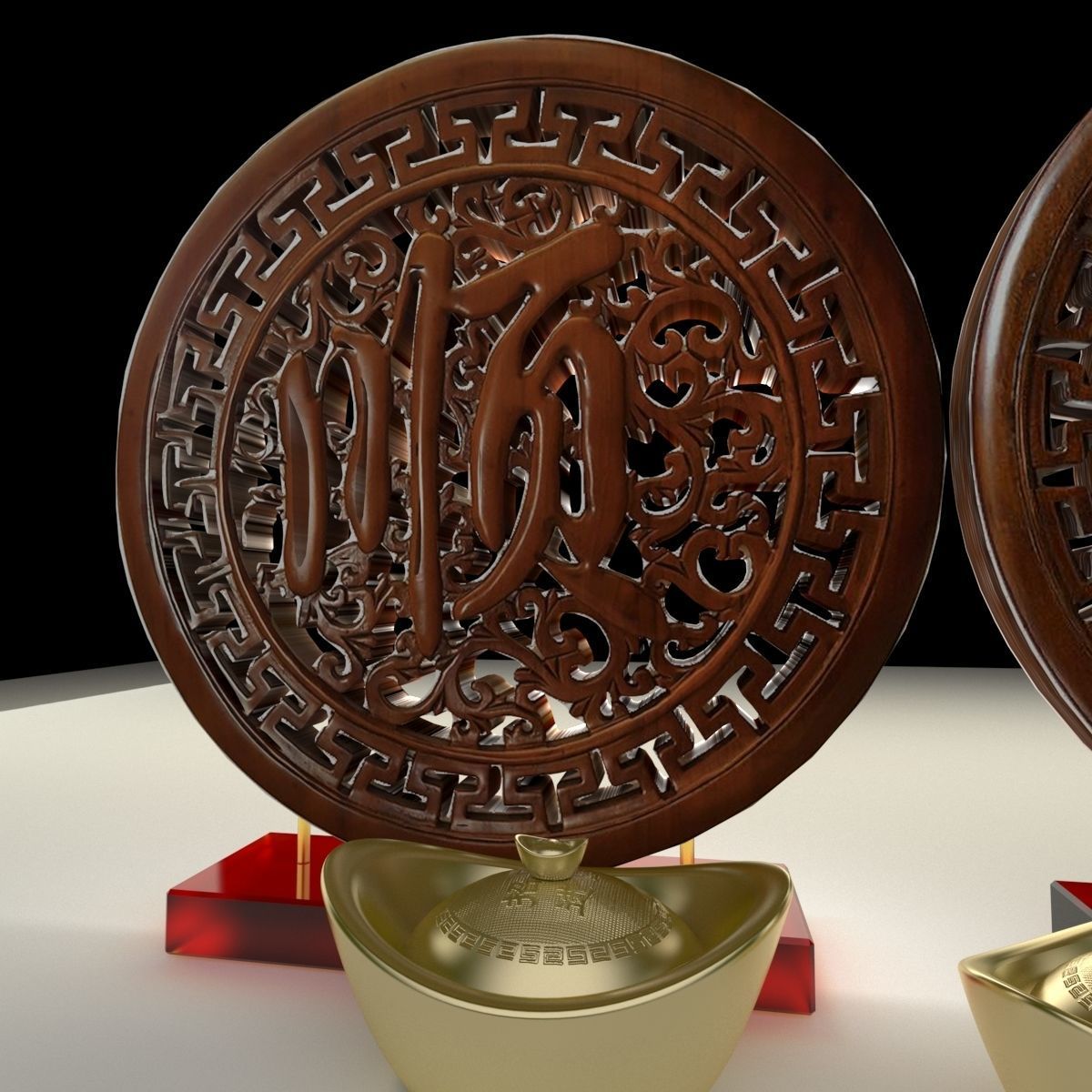 Chinese Yuanbao With Fu Carving Pattern 3d Model Cgtrader Chinese Yuanbao With Fu Carving Pattern 3d Model Cgtrader