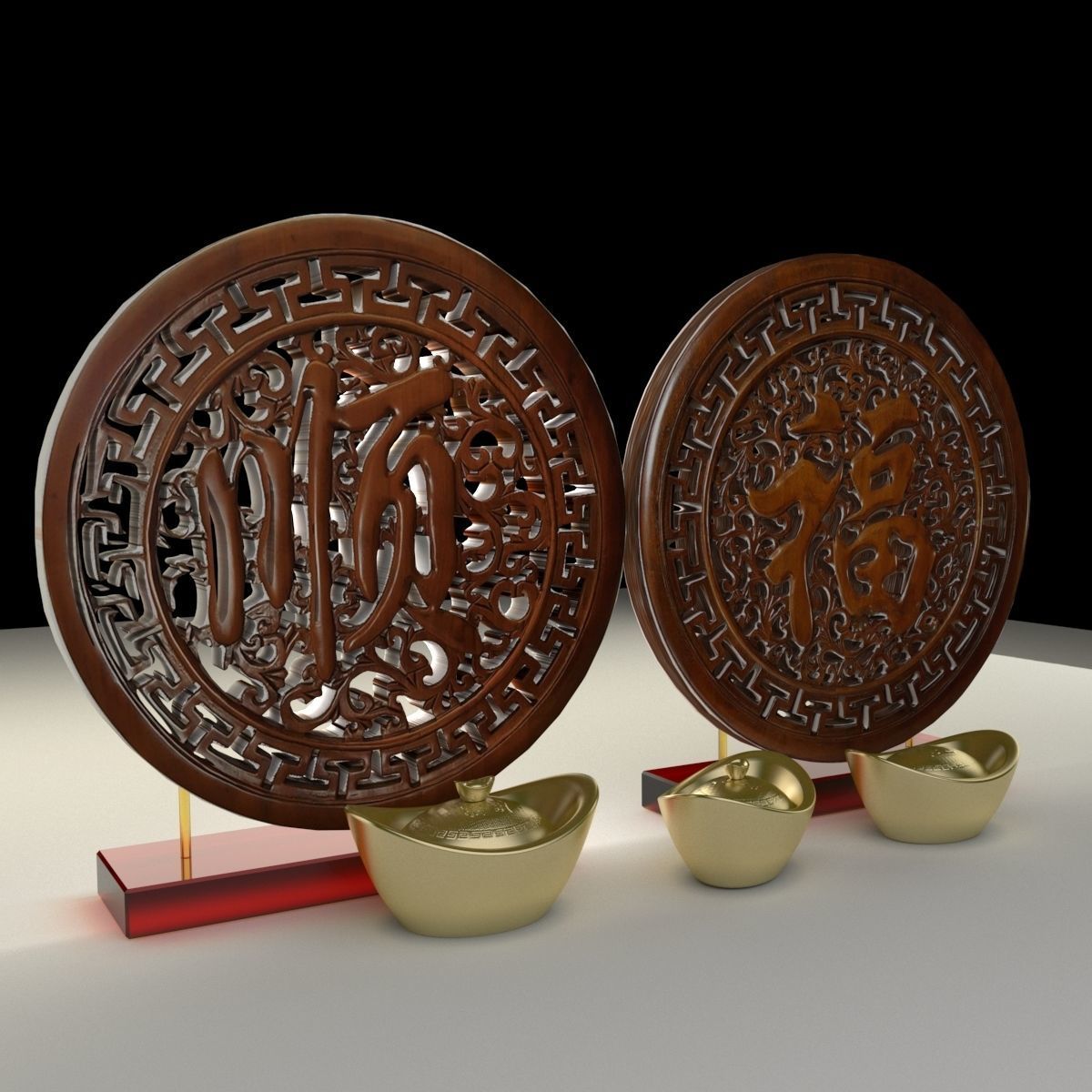 Chinese Yuanbao With Fu Carving Pattern 3d Model Cgtrader Chinese Yuanbao With Fu Carving Pattern 3d Model Cgtrader