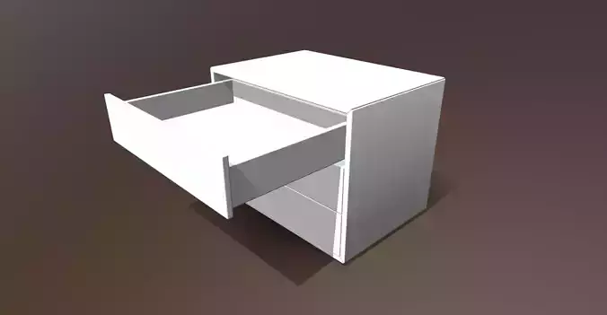 Animated Drawer Shelf 03 3D model