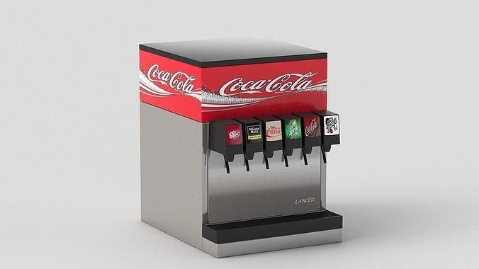 6-Flavor Counter Electric Soda Fountain System 2 3D model