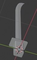 Curved sword Low-poly 3D model_5